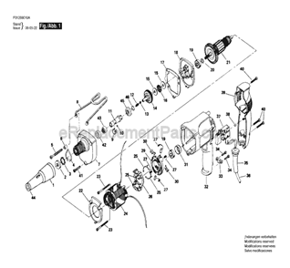Page A Diagram and Parts List for 6901 TYPE 2 F01269010A Skil Electric Drill