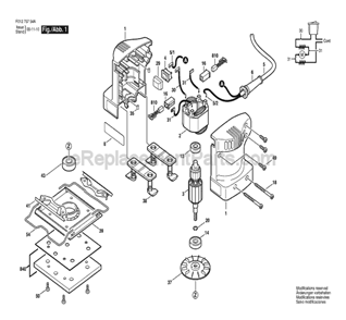 Page A Diagram and Parts List for HD7575 TYPE 2 F01275754A Skil Sander Polisher