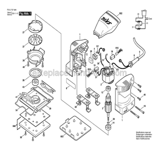 Page A Diagram and Parts List for HD7576 TYPE 2 F01275764A Skil Sander Polisher