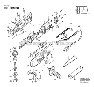Part Location Diagram of 2610904704 Skil Grinding Spindle