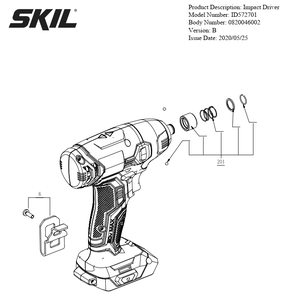 Section 1 Diagram and Parts List for ID572701 A Skil Hammer Drill