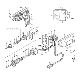Part Location Diagram of 3132421029 Skil On-Off Switch