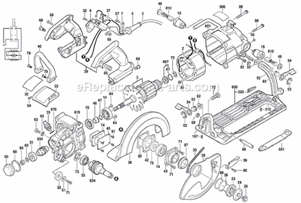 Part Location Diagram of 1619X06242 Skil Bushing