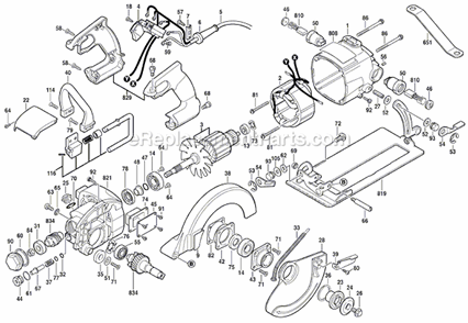 Part Location Diagram of 1619X03501 Skil Washer