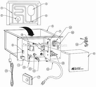 Part Location Diagram of 000-1318-079 Skuttle Fan Blade For 60-Bc1