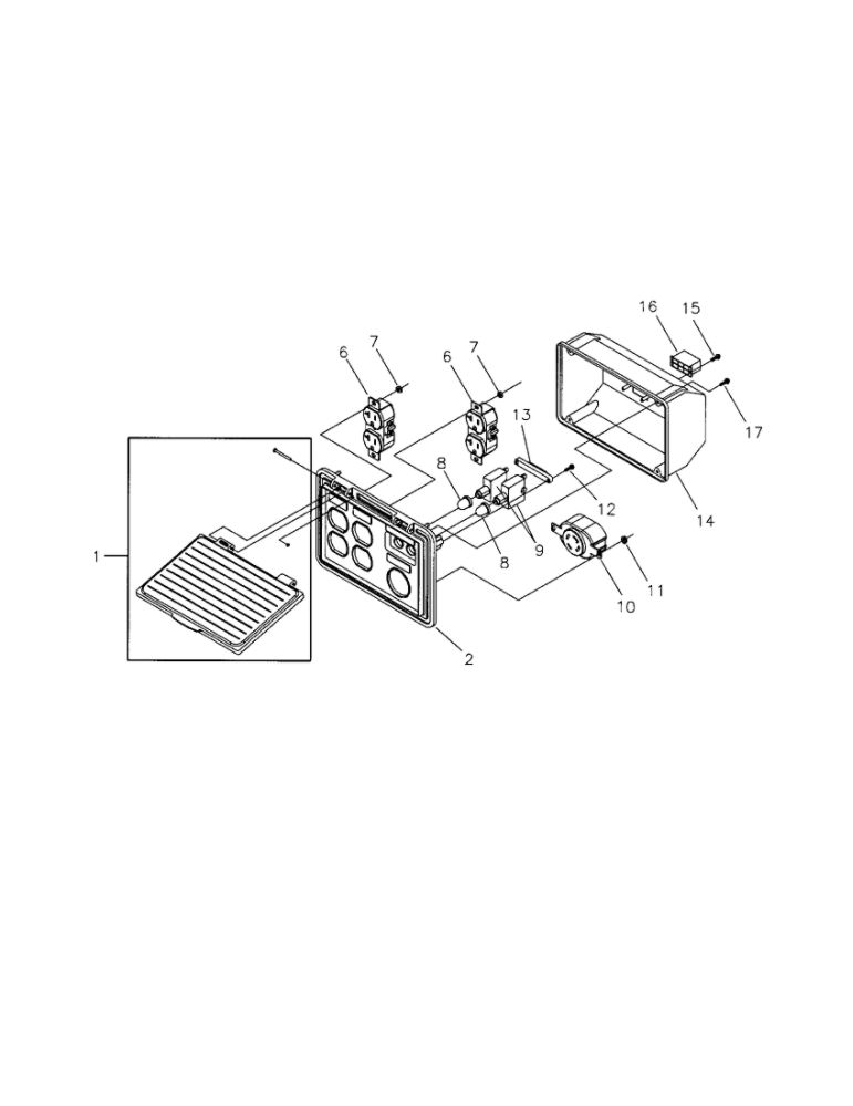 Control Panel Diagram and Parts List for 030215-1  Snapper Generator