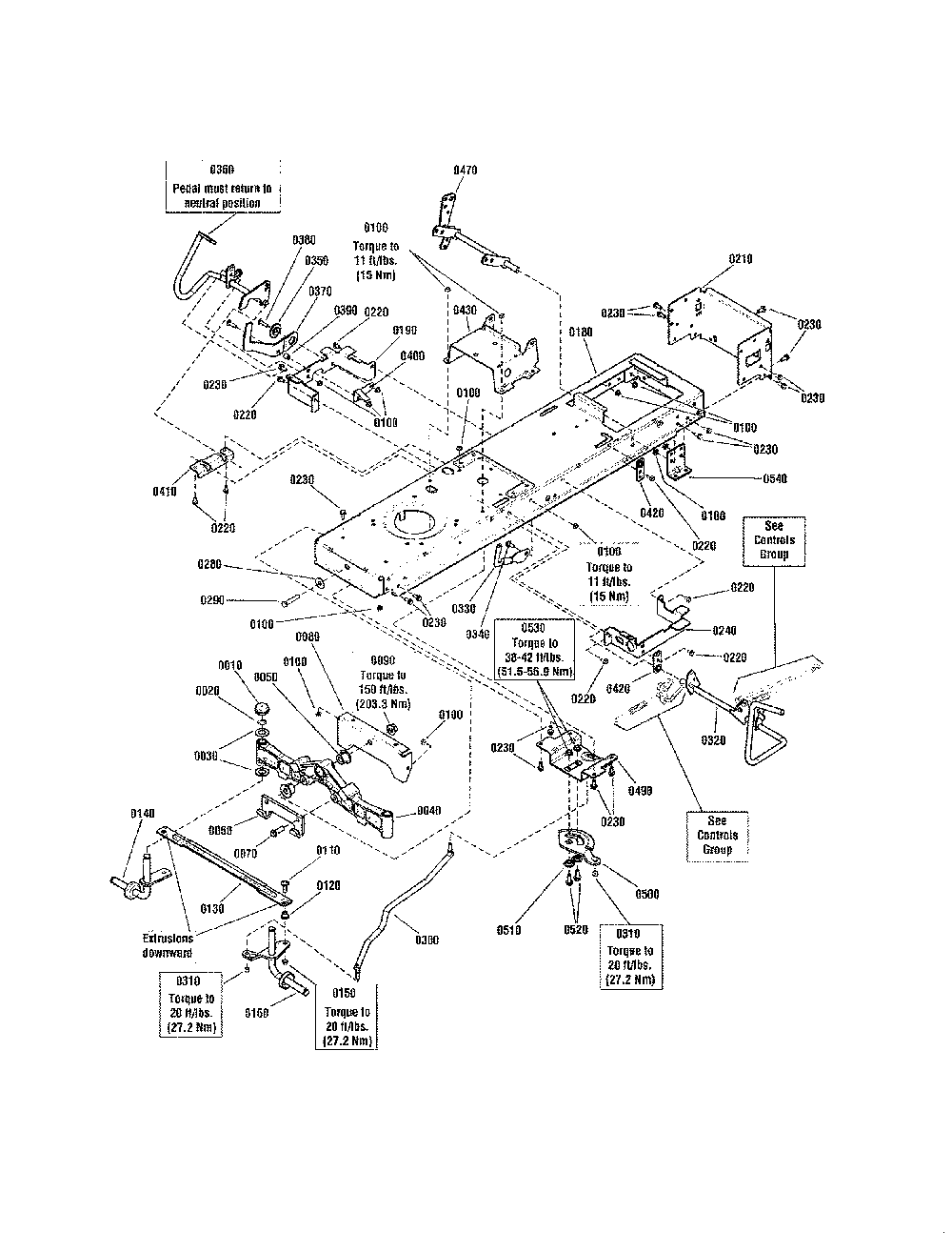 Frame & front axle Diagram and Parts List for 280120  Snapper Lawn Tractor