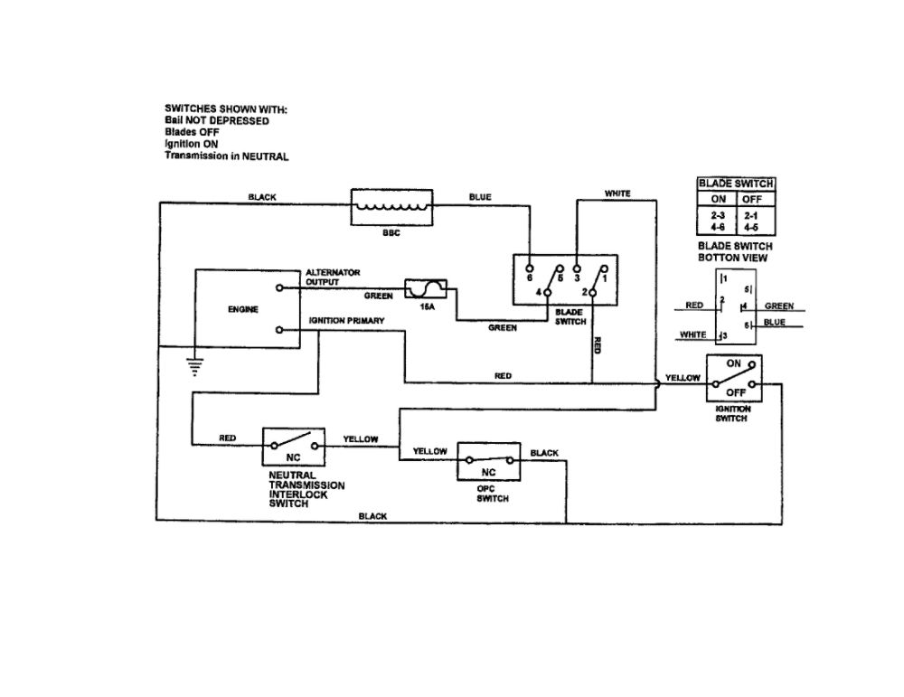 Wiring Schematic (Manual Start) Diagram and Parts List for SPA480 SERIES 1-2 Snapper Lawn Mower