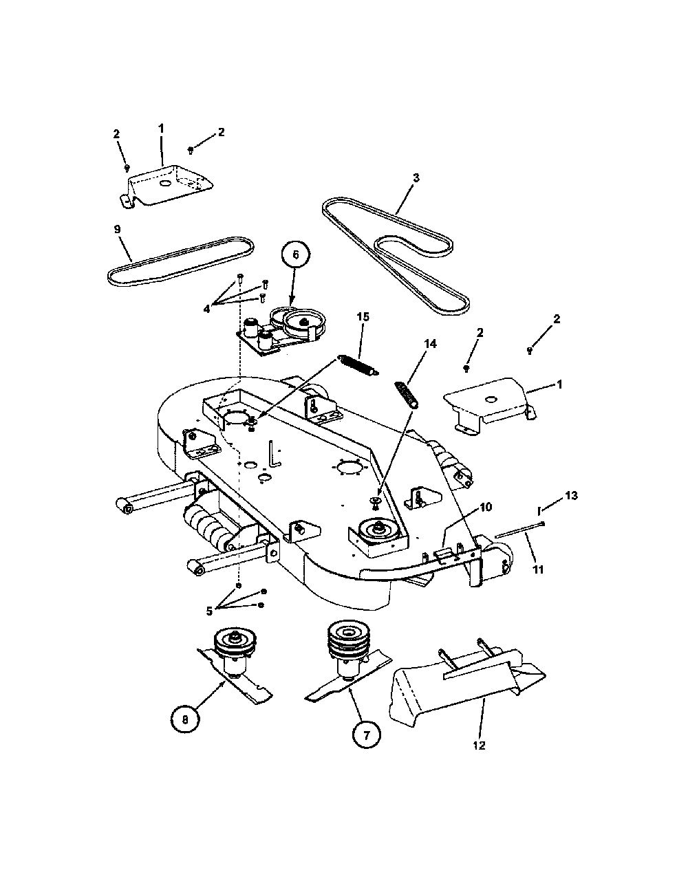 61" cutting deck pt. 2 Diagram and Parts List for 85673  Snapper Lawn Mower