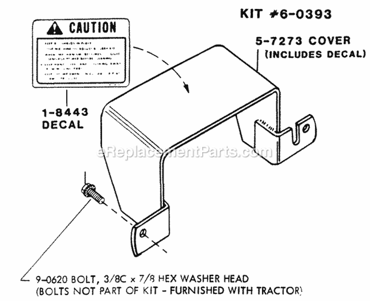 Rear PTO Shield - Accessory Diagram and Parts List for 1600 80024 Snapper Lawn Tractor