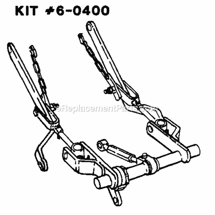 3 Point (Category O) Hitch Diagram and Parts List for 1650 80424 Snapper Lawn Tractor