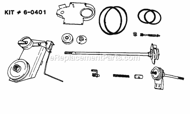 Rear PTO Kit Diagram and Parts List for 1650 80424 Snapper Lawn Tractor