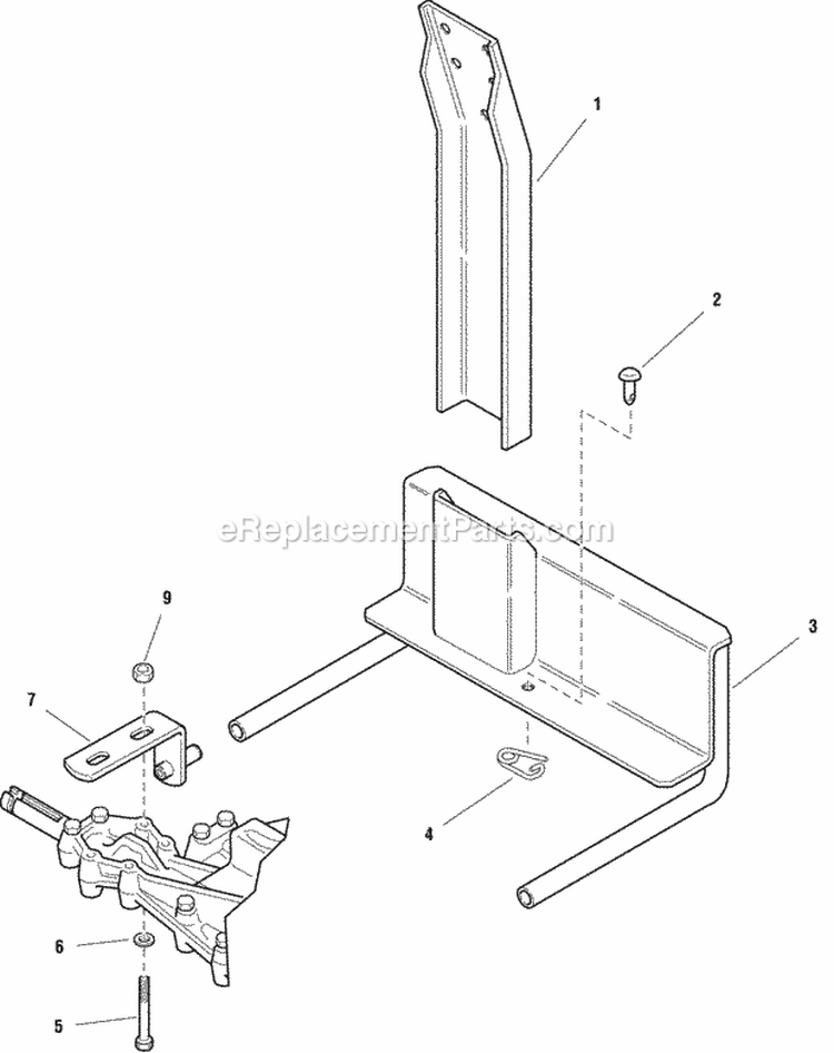 Hitch Group (984491) Diagram and Parts List for 1692149  Snapper Lawn Tractor Accessories