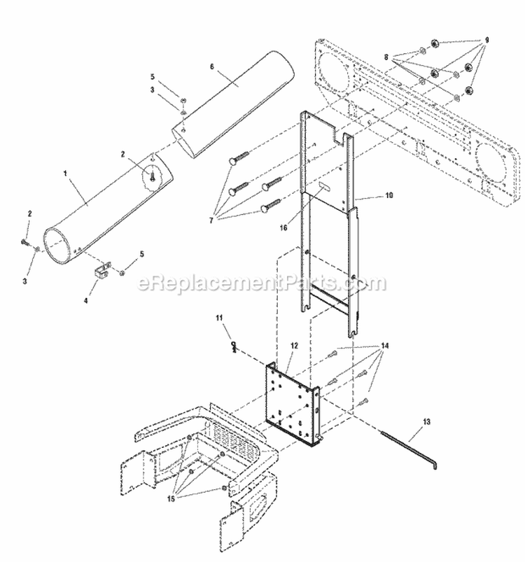 Tubes  Support Group - Triple Diagram and Parts List for 1694499  Snapper Lawn Tractor Accessories