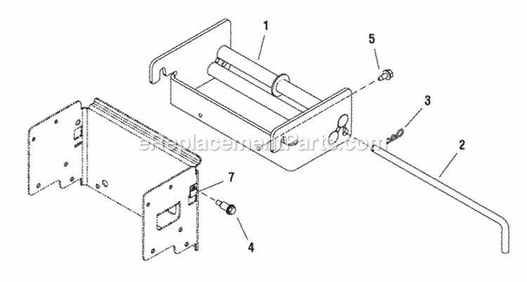 Weight Carrier Diagram and Parts List for 1694922  Snapper Lawn Tractor Accessories