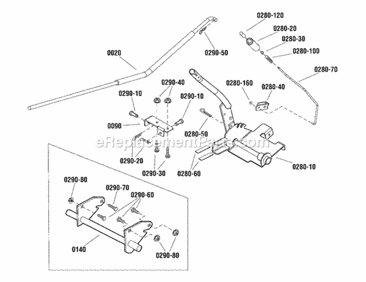 Lift Lever Kit (987175) Diagram and Parts List for 1694947  Snapper Lawn Tractor Accessories