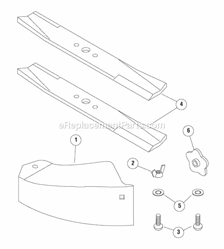 Mulch Kit Diagram and Parts List for 1694956  Snapper Lawn Tractor Accessories