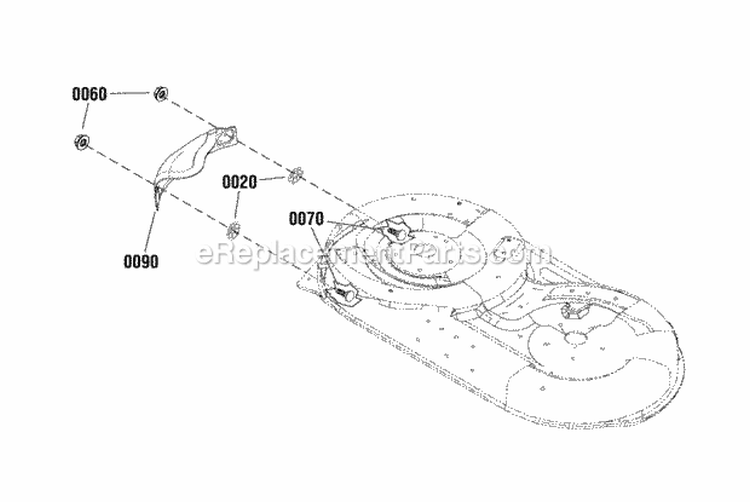 Mulching Kit 38  42 Diagram and Parts List for 1696072  Snapper Lawn Tractor Accessories