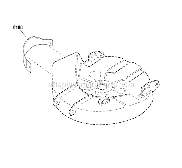 Dicharge Cover Diagram and Parts List for 1709282  Snapper Lawn Tractor Accessories