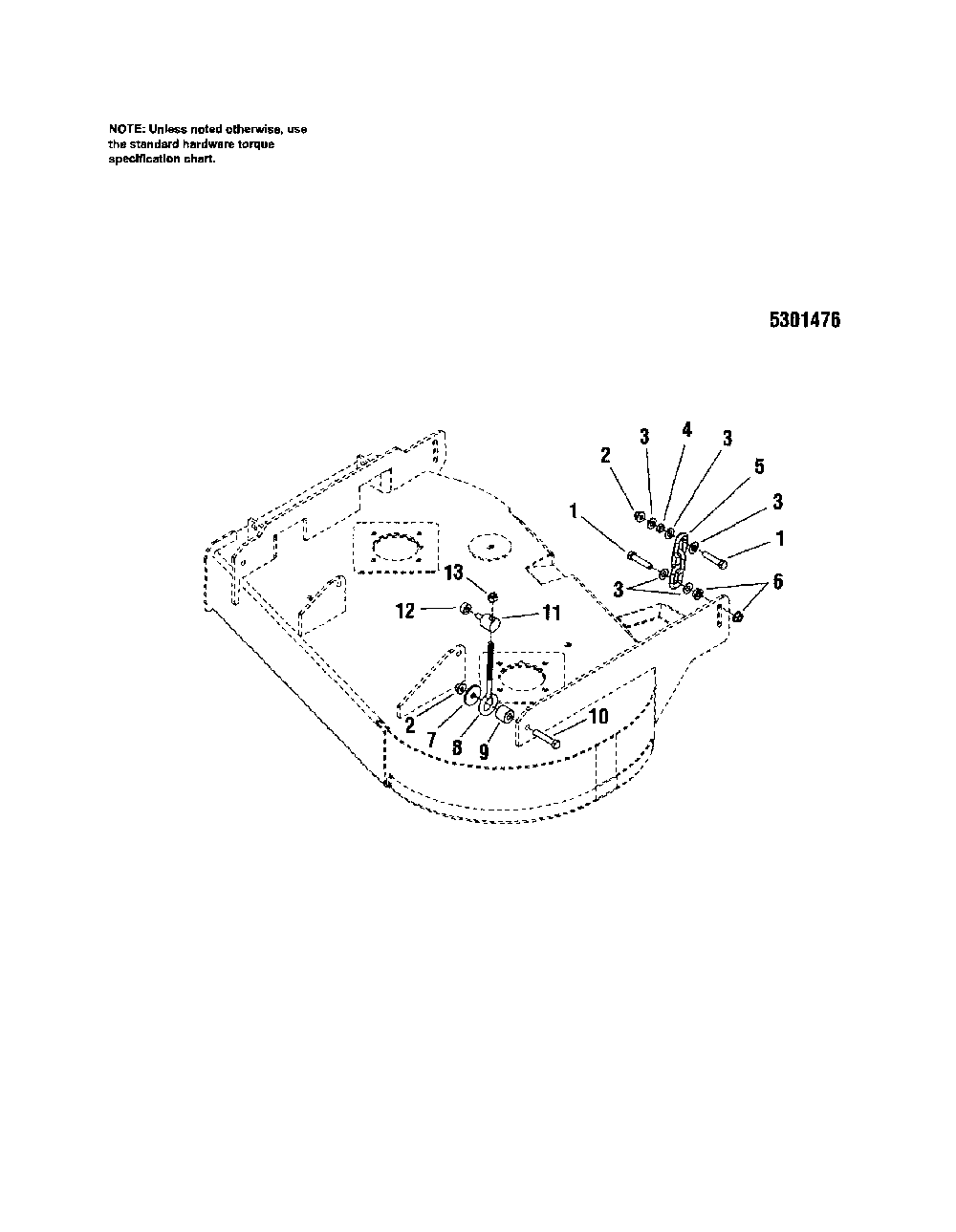 36" mower deck-hanger chains Diagram and Parts List for 5900743  Snapper Lawn Mower