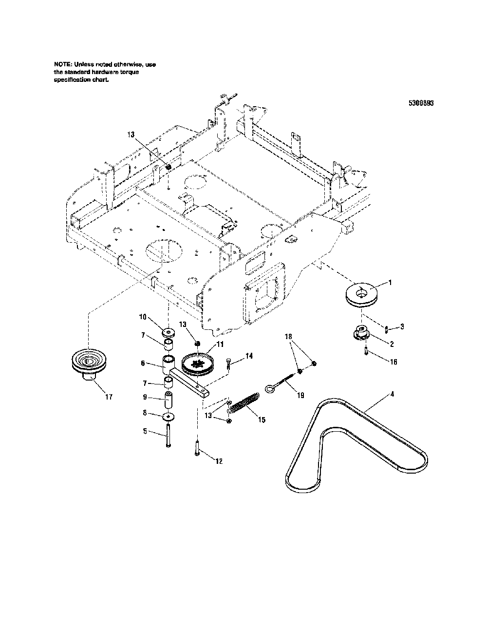 Pump drive Diagram and Parts List for 5900665  Snapper Lawn Mower