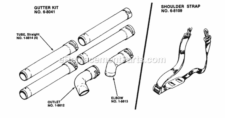 Accessories Diagram and Parts List for 2100HHB  Snapper Leaf Blower / Vacuum