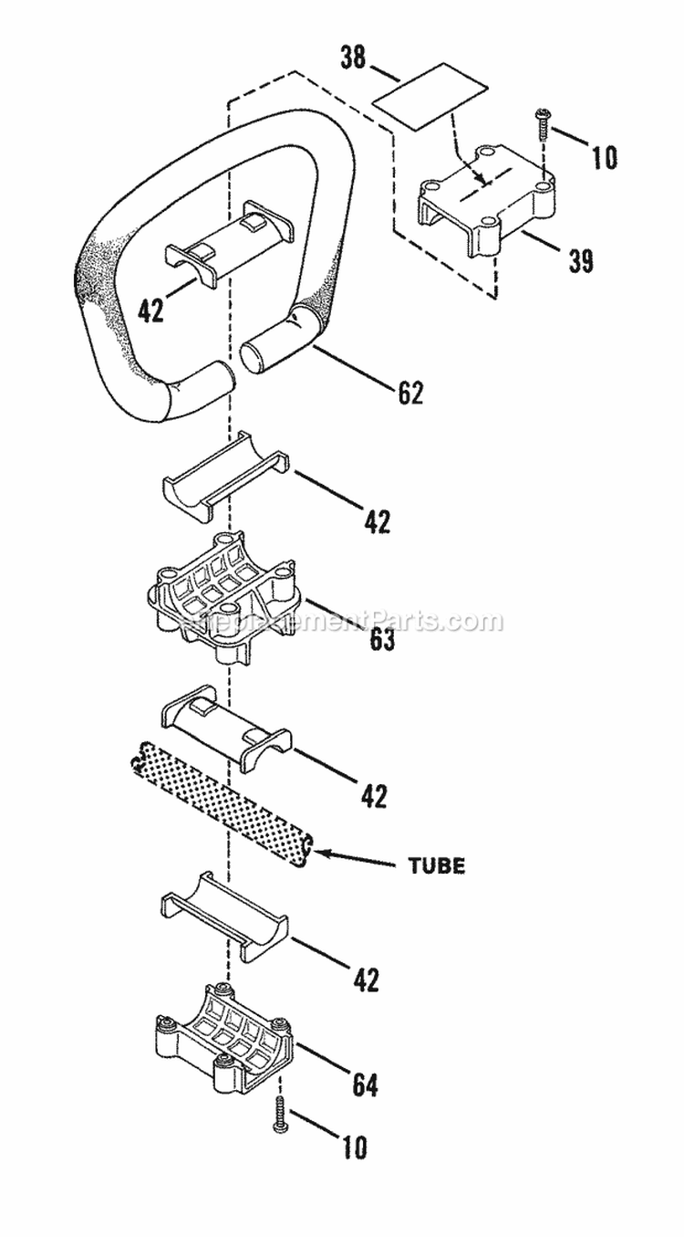 Handle  Handle Mount Diagram and Parts List for 211SST  Snapper Trimmer