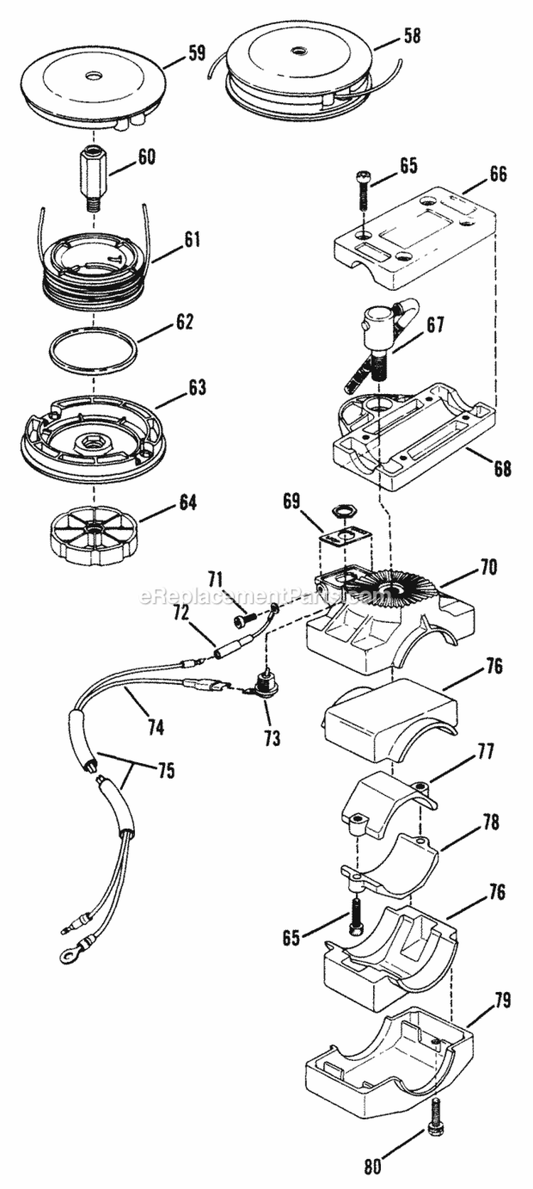 240Ss General Assembly (Part 2) Diagram and Parts List for 240SS  Snapper Trimmer