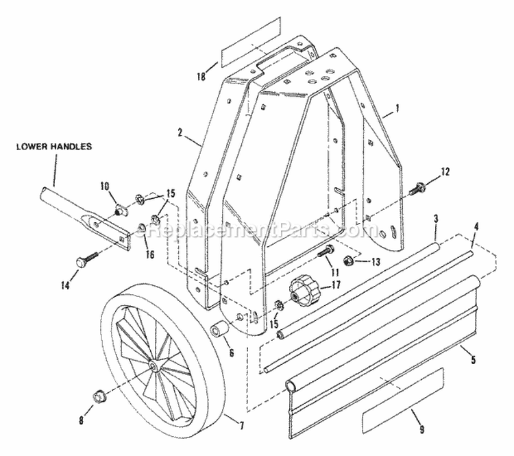 2450RT Frame Diagram and Parts List for 2450  Snapper Trimmer
