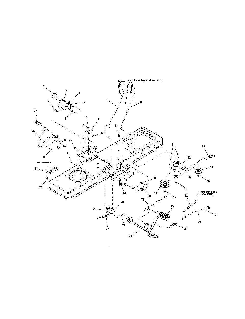 Controls Diagram and Parts List for LT22500  Snapper Lawn Tractor