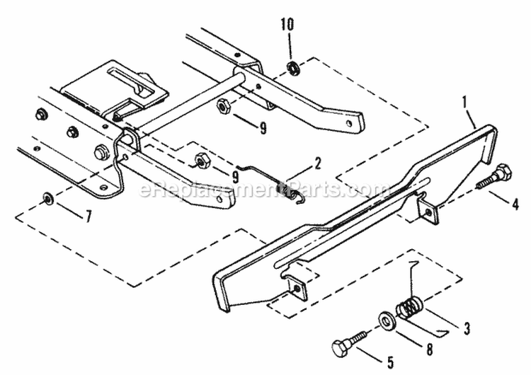 Blade Stop Pedals 25 26 28 Deck Diagram and Parts List for 280810T  Snapper Lawn Tractor