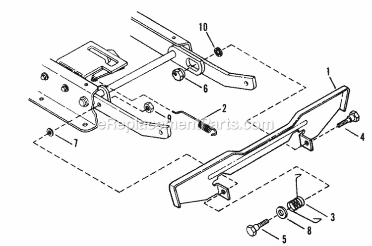 Blade Stop Pedals 30 Deck Diagram and Parts List for 280810T  Snapper Lawn Tractor