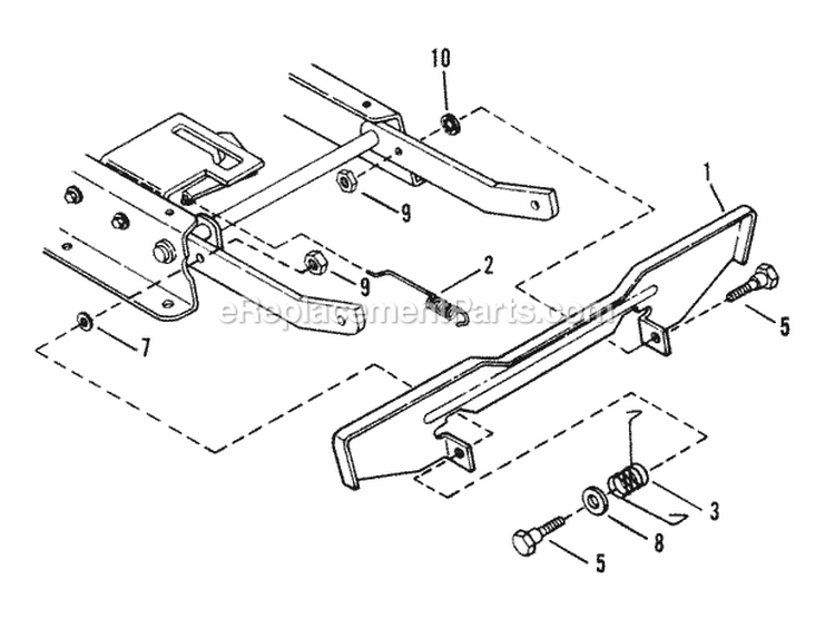 Blade Stop Pedals (25 26  28 Deck) Diagram and Parts List for 280812BE  Snapper Lawn Tractor