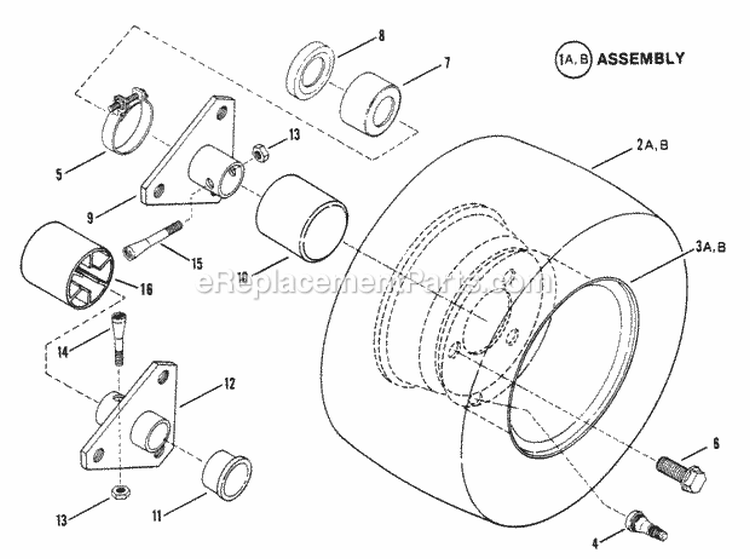 Wheels-Rear Diagram and Parts List for 280812BE  Snapper Lawn Tractor