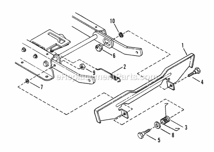 Blade Stop Pedals (30 Deck) Diagram and Parts List for 280812BE  Snapper Lawn Tractor