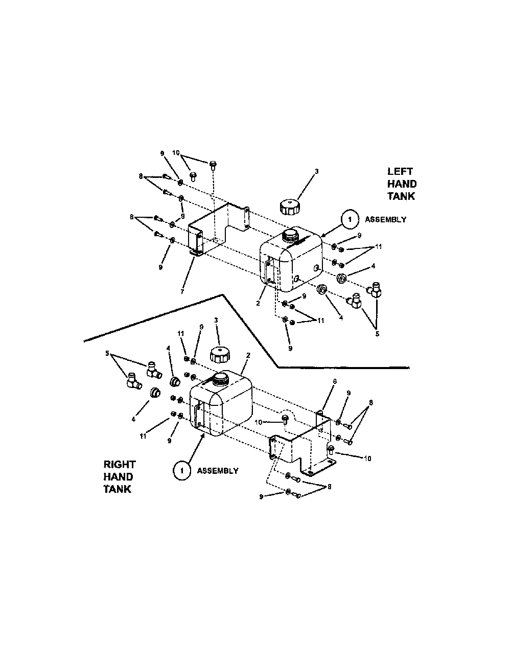 Hydro reservoir Diagram and Parts List for 85673  Snapper Lawn Mower