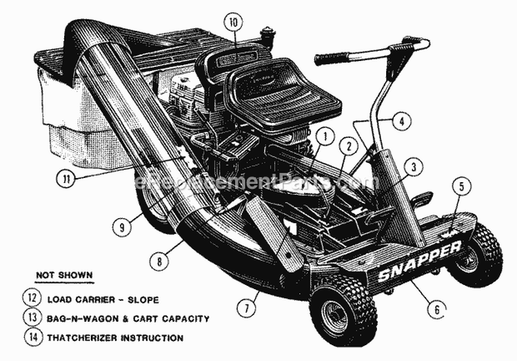 Decals (Riders  Some Accessories) Diagram and Parts List for 26063  Snapper Lawn Tractor