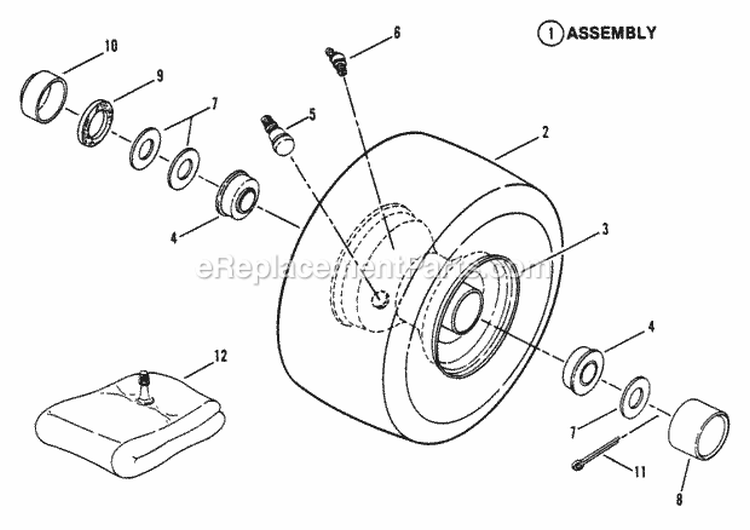 Wheels - Front Diagram and Parts List for 280914BE  Snapper Lawn Tractor