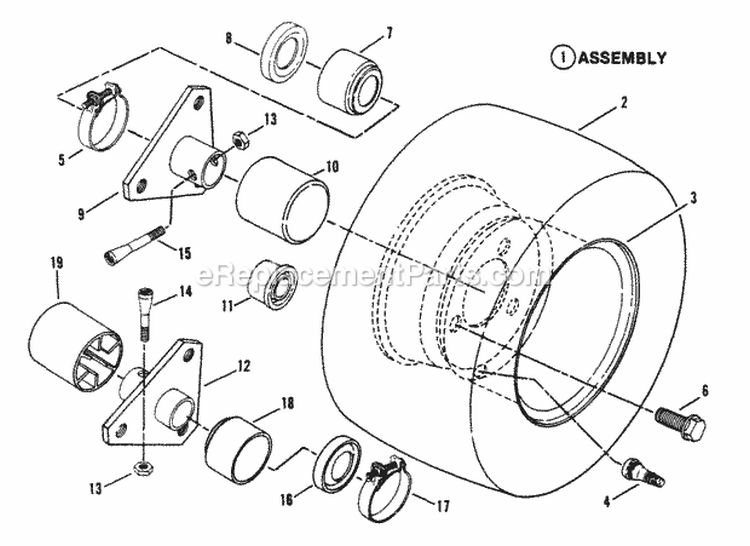 Wheels - Rear Diagram and Parts List for 280914BE  Snapper Lawn Tractor