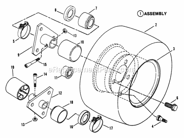 Wheel-Rear Diagram and Parts List for 300915BE  Snapper Lawn Tractor