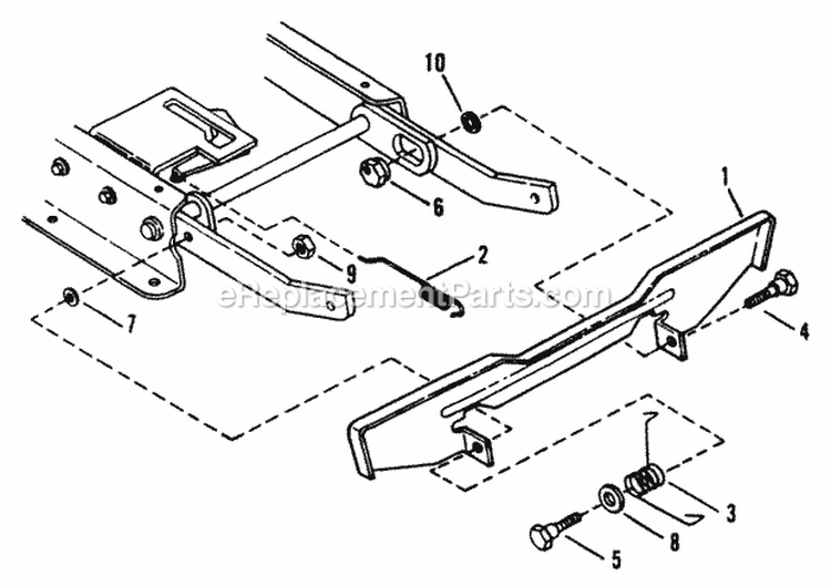 Blade Stop Pedals Diagram and Parts List for 300915BE  Snapper Lawn Tractor