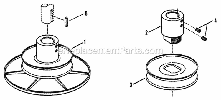 Drive Disc Assembly Diagram and Parts List for 300915BE  Snapper Lawn Tractor