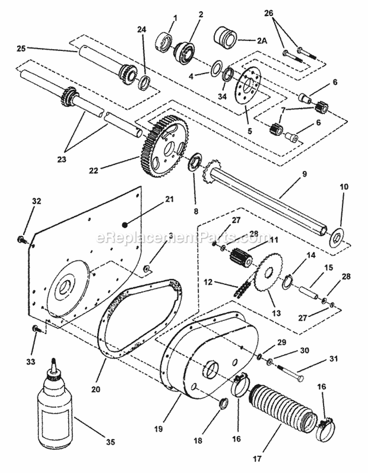 Differential RH Fender Diagram and Parts List for 281320BE  Snapper Lawn Tractor