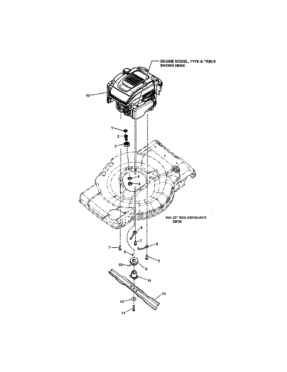 Engine Diagram and Parts List for 130381460  Snapper Lawn Mower