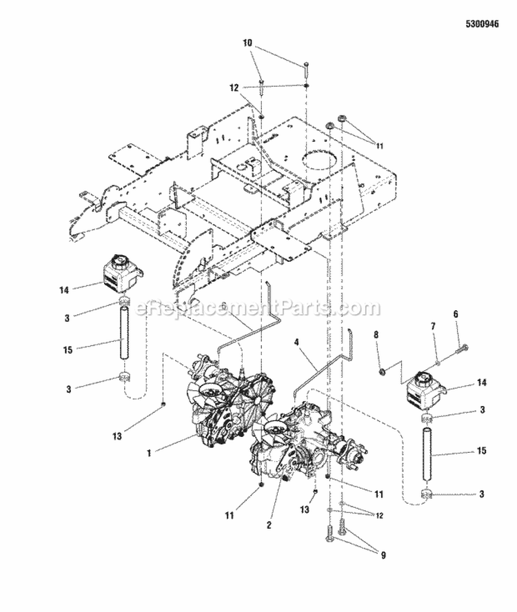 Hydraulic Group Diagram and Parts List for 355ZB2654 5900748 Snapper Lawn Tractor