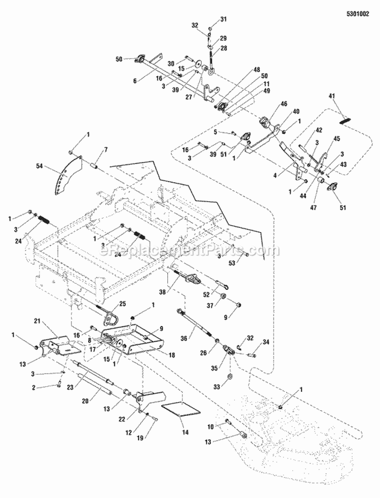 Decklift Group Diagram and Parts List for 355ZB2654 5900748 Snapper Lawn Tractor