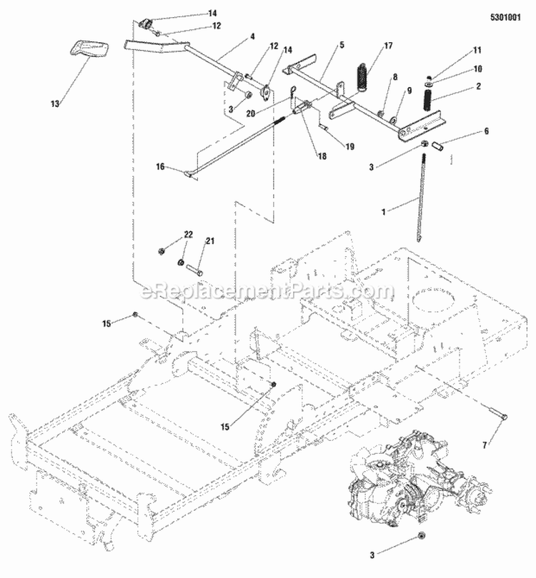 Parking Brake Group Diagram and Parts List for 355ZB2446 5900775 Snapper Lawn Tractor