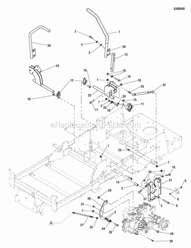 Motion Control Group Diagram and Parts List for 355ZB2446 5900775 Snapper Lawn Tractor