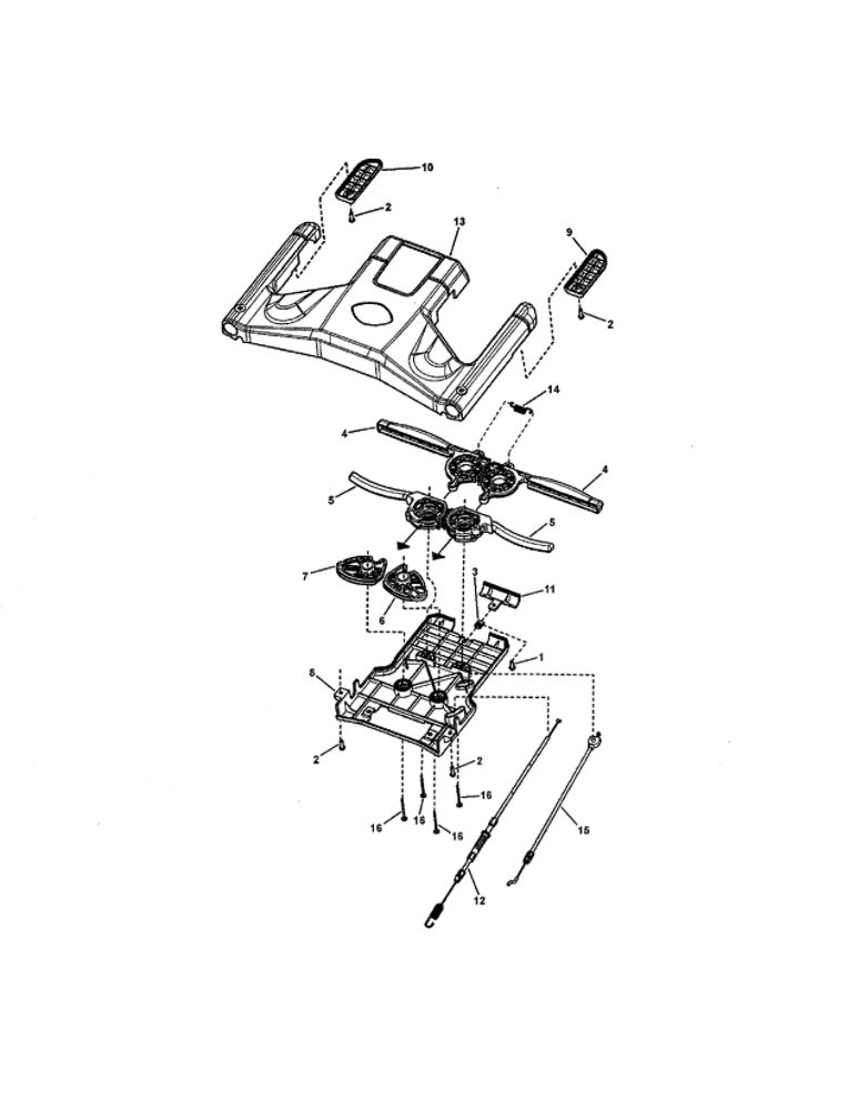 Drive Control (Manual Start) Diagram and Parts List for 7800708 SXPV2270E Snapper Lawn Mower
