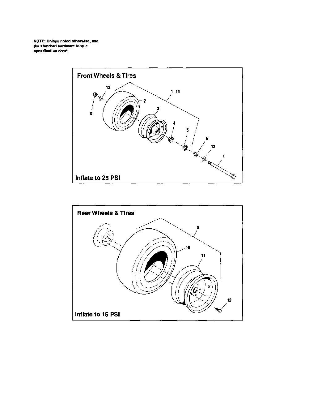 Wheel and tire Diagram and Parts List for 5900693  Snapper Lawn Mower